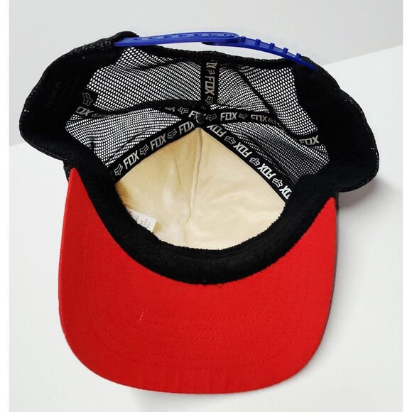 Genuine Fox Racing Hat USA Flag Print Trucker Mesh Snap Hat Cap OSFA EUC - Picture 4 of 7
